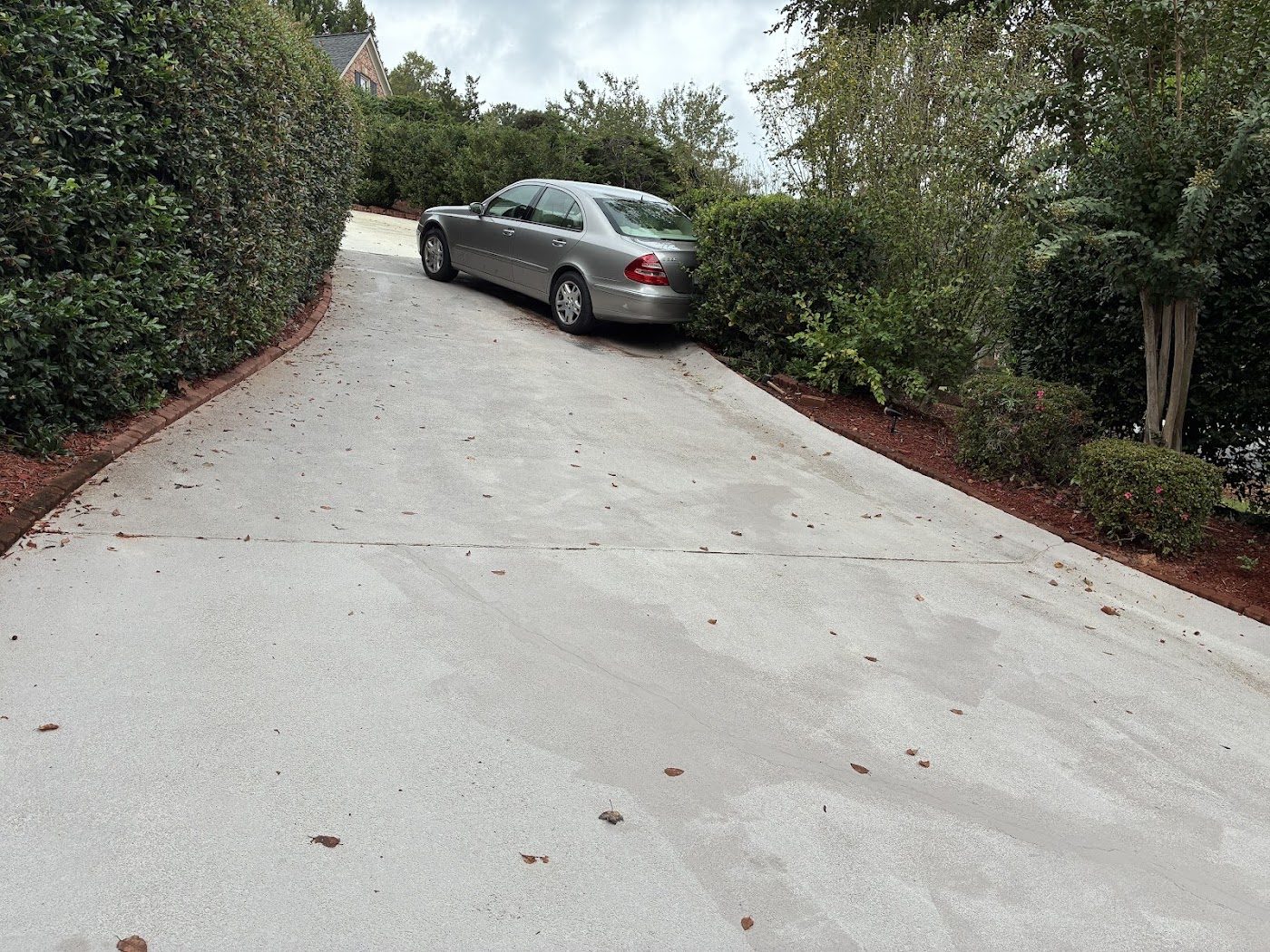 Car on a driveway