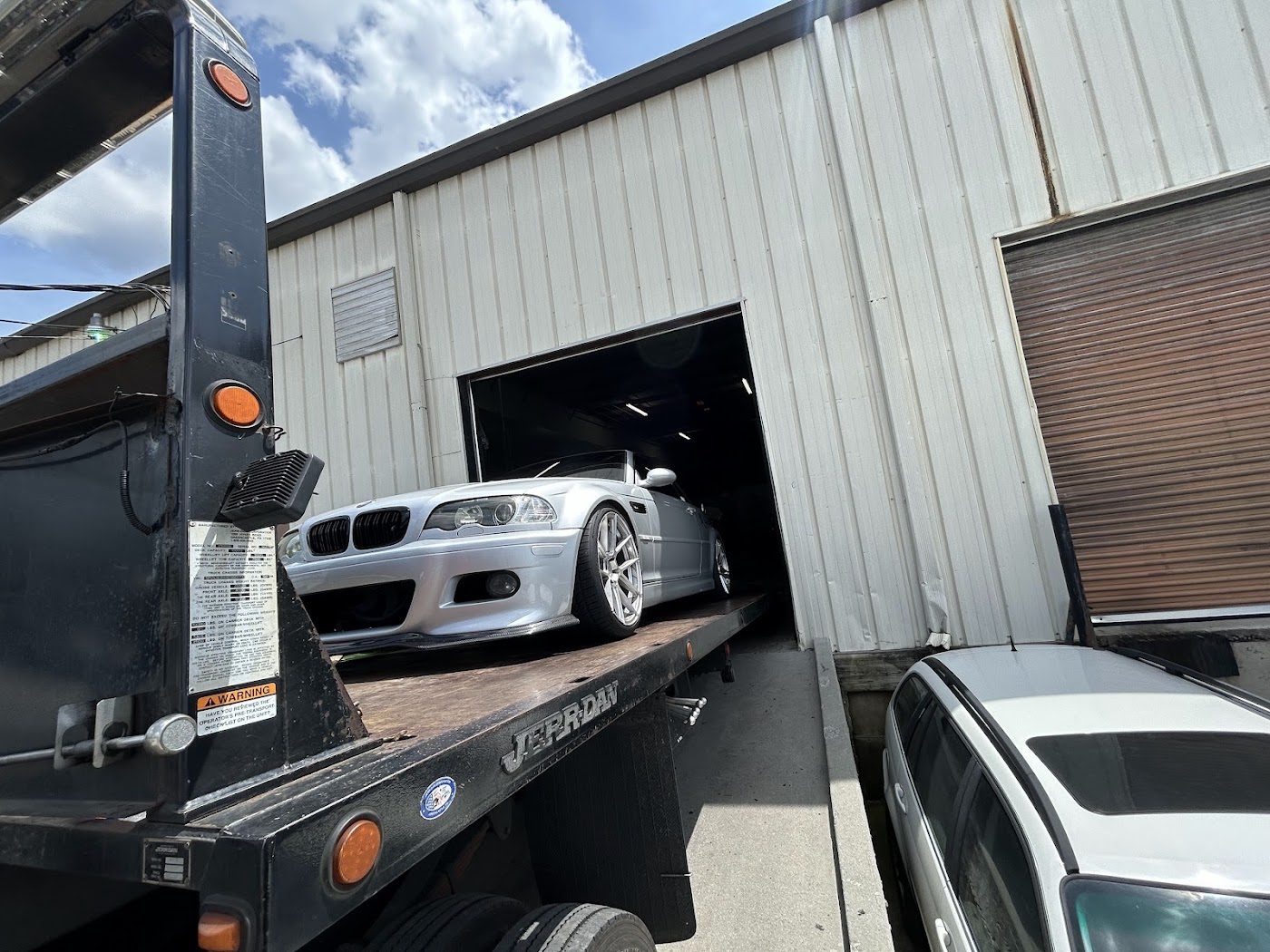 Recovering a car from a garage